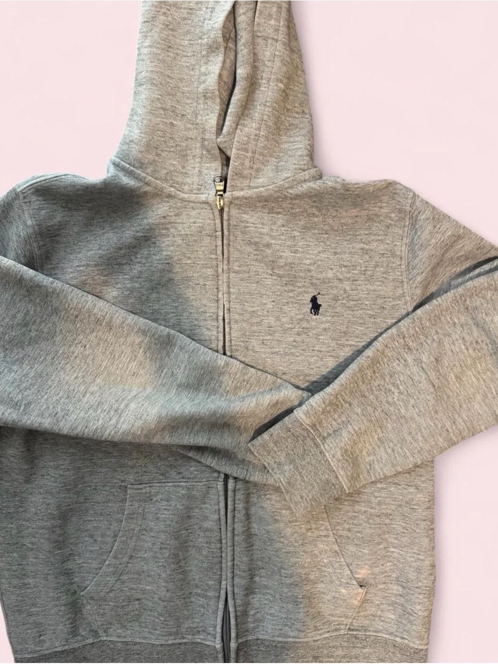 Polo by Ralph Lauren Boys Heather Gray Full-Zip Hoodie